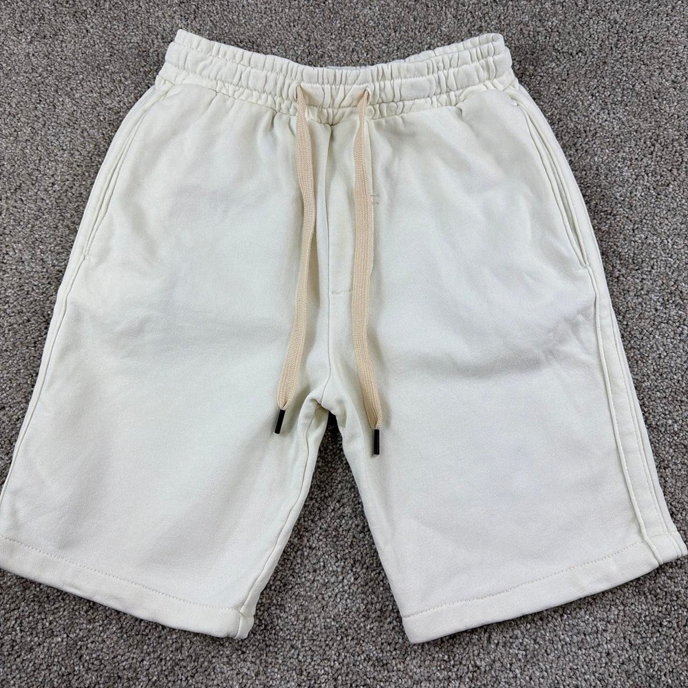 Pull & Bear Sweat Shorts Men's XS Cream Drawstring Lounge Casual Cotton Athletic